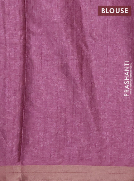Lavender Semi Tussar Saree