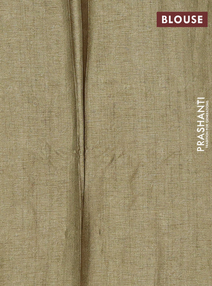 Elaichi Green Semi Tussar Saree