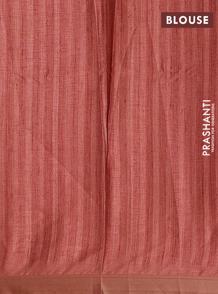 Beige & Rust Semi Tussar Saree