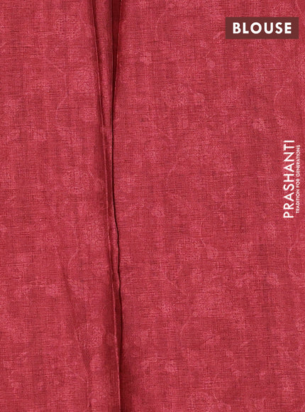 Grey & Maroon Semi Tussar Saree