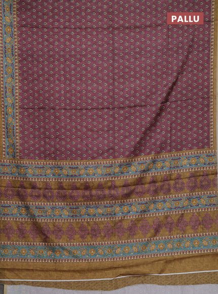 Purple Semi Tussar Saree