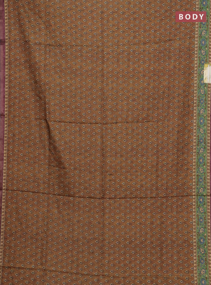 Sandal Semi Tussar Saree