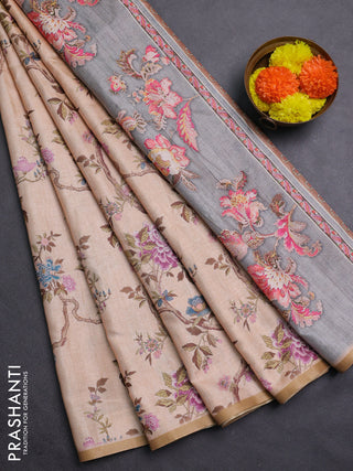 Peach   Semi Tussar Saree