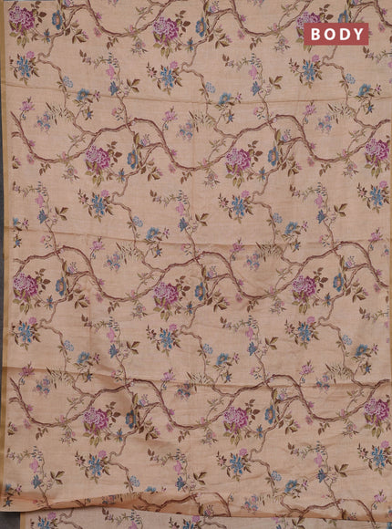 Peach   Semi Tussar Saree