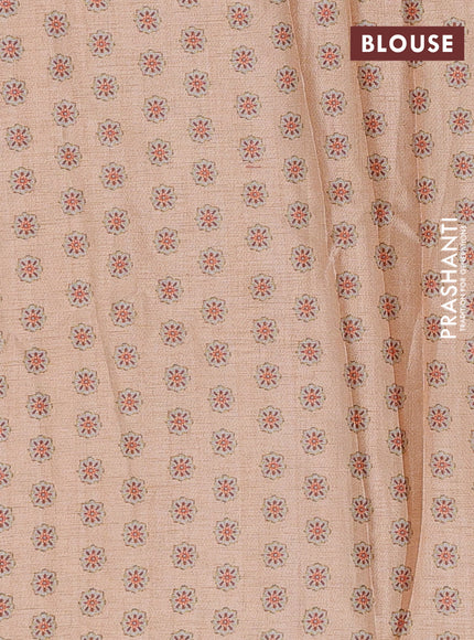 Peach   Semi Tussar Saree