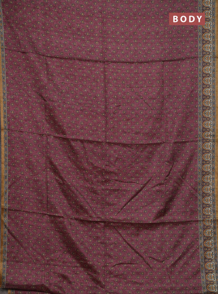 Mauve Pink Semi Tussar Saree