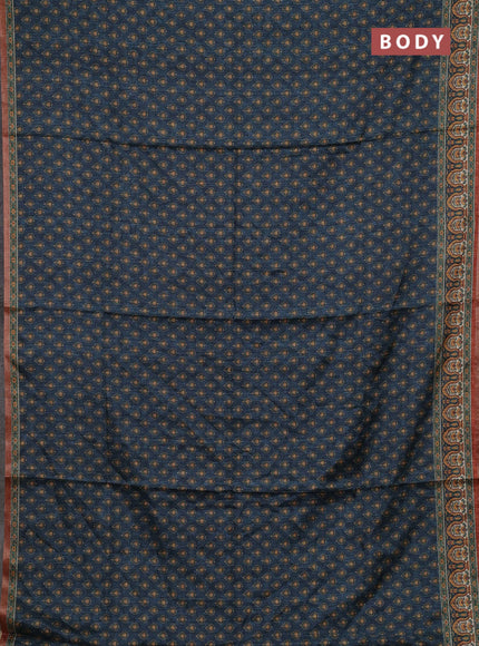 Blue Semi Tussar Saree