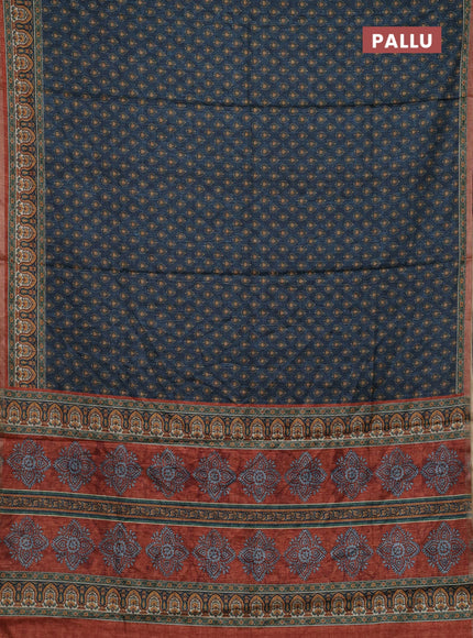 Blue Semi Tussar Saree