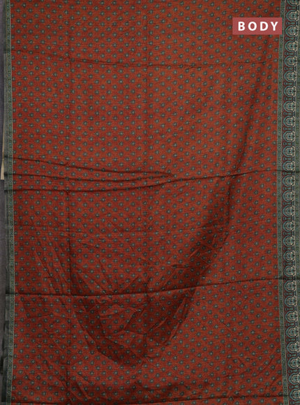 Orange Semi Tussar Saree