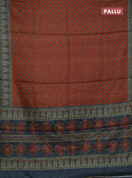 Orange Semi Tussar Saree