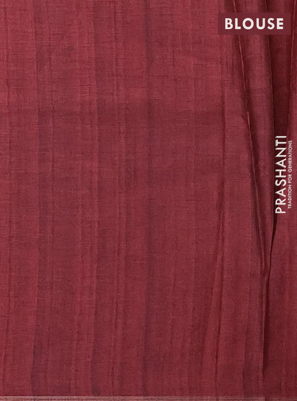 Mustard Yellow & Pastel Pink Semi Tussar Saree