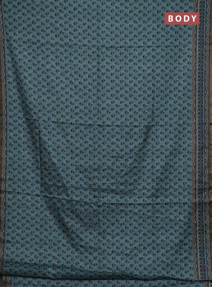 Blue Semi Tussar Saree