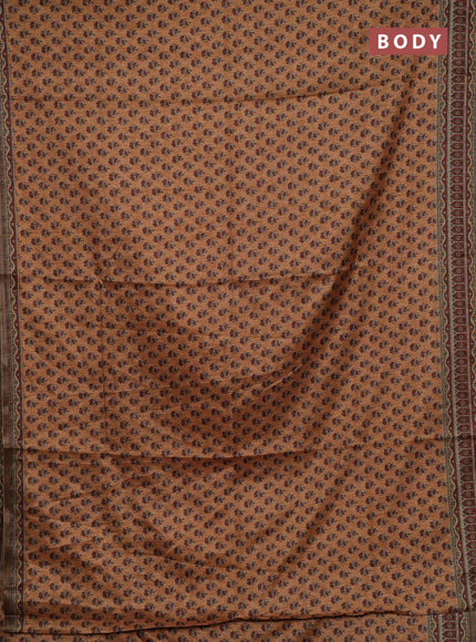 Pale Orange Semi Tussar Saree