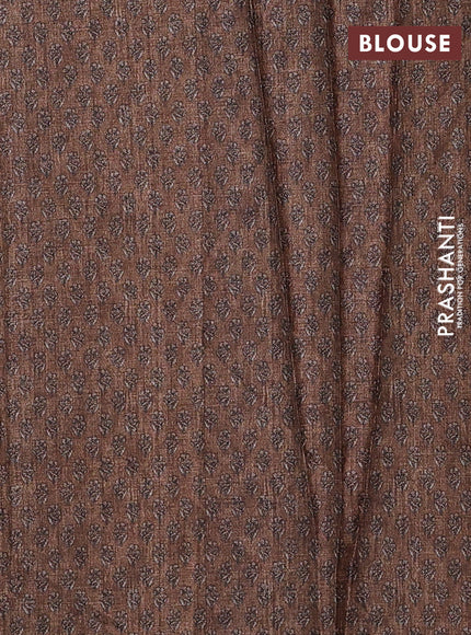 Pale Orange Semi Tussar Saree