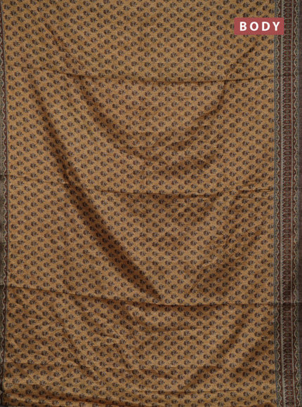 Sandal Semi Tussar Saree