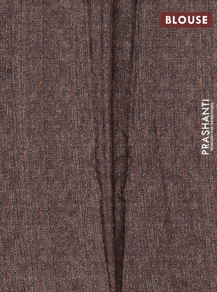 Sandal Semi Tussar Saree