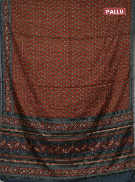 Orange Semi Tussar Saree