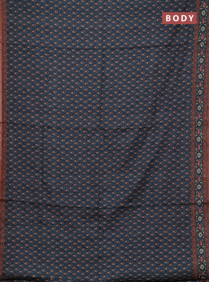 Peacock Green Semi Tussar Saree