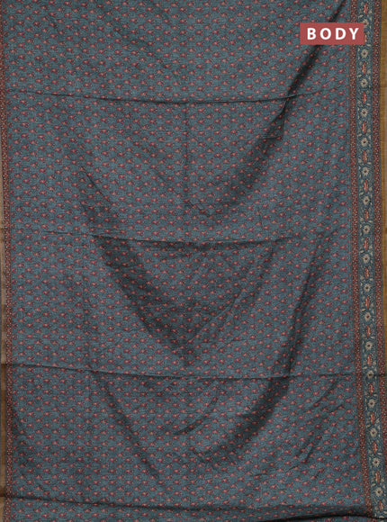 Blue Semi Tussar Saree