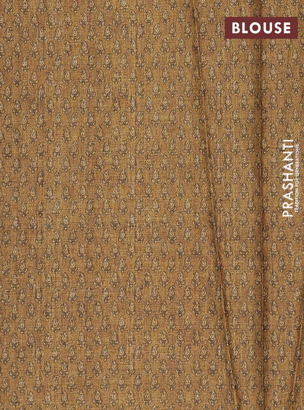 Blue Semi Tussar Saree