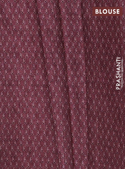 Mustard  Semi Tussar Saree