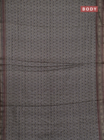 Grey Semi Tussar Saree