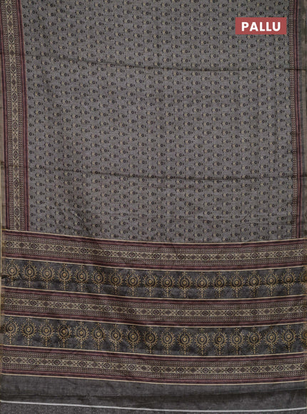 Grey Semi Tussar Saree
