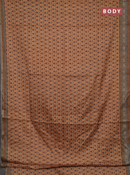 Rust Semi Tussar Saree
