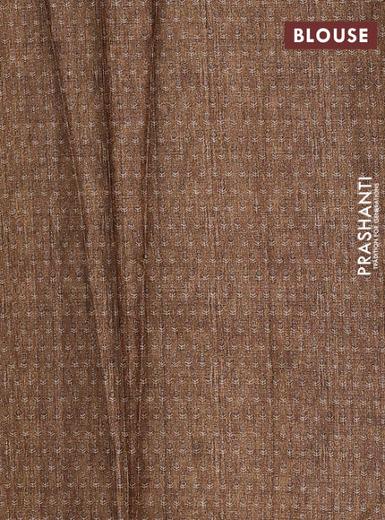 Rust Semi Tussar Saree