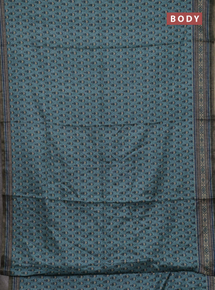 Blue Semi Tussar Saree