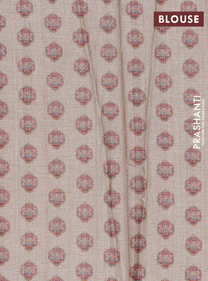 Beige Semi Tussar Saree