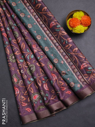 Rosy Brown Semi Tussar Saree