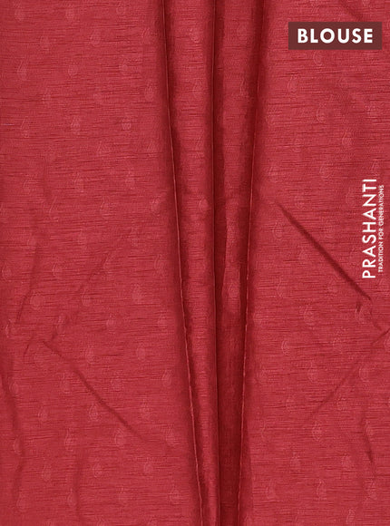 Red Semi Tussar Saree