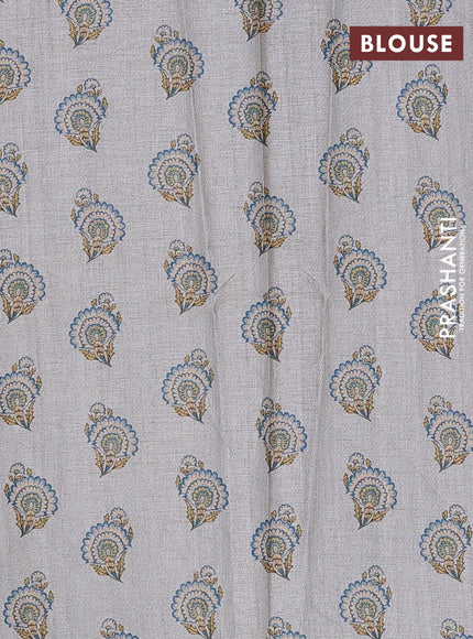 Pastel Green Semi Tussar Saree