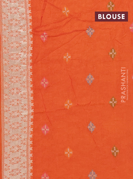 Orange Bandhani Silk Saree
