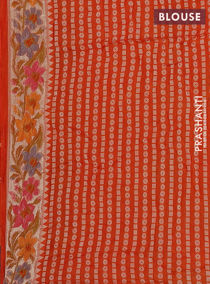 Orange Bandhani Silk Saree