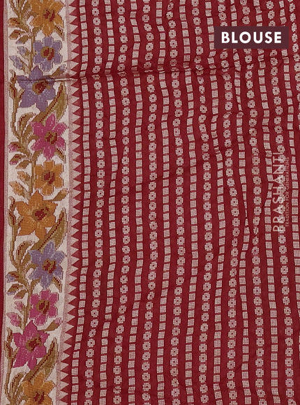 Red Bandhani Silk Saree