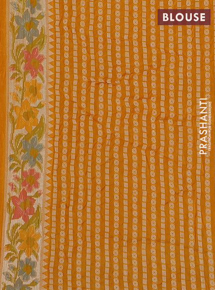 Mango Yellow Bandhani Silk Saree
