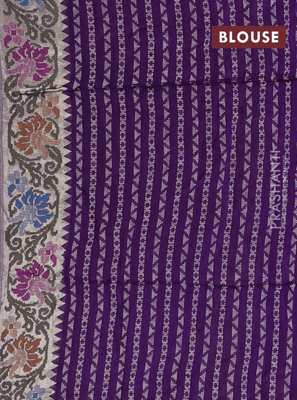 Violet Bandhani Silk Saree