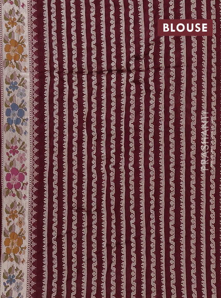 Wine Bandhani Silk Saree