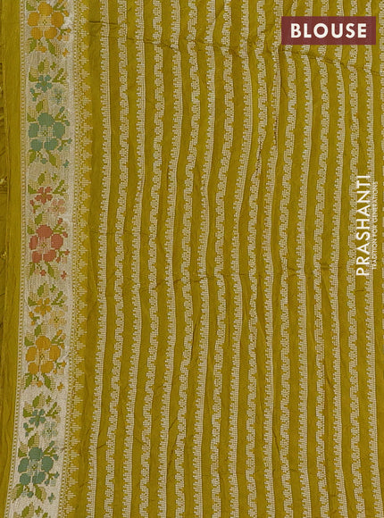 Mehendi Green Bandhani Silk Saree