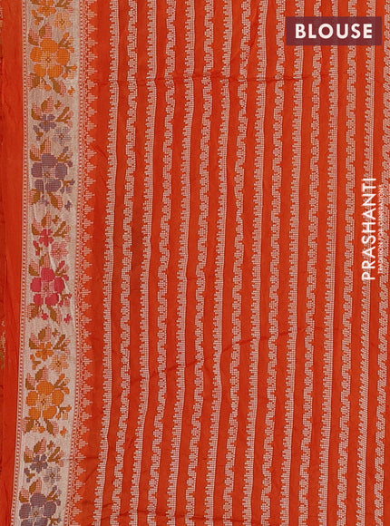 Orange Bandhani Silk Saree