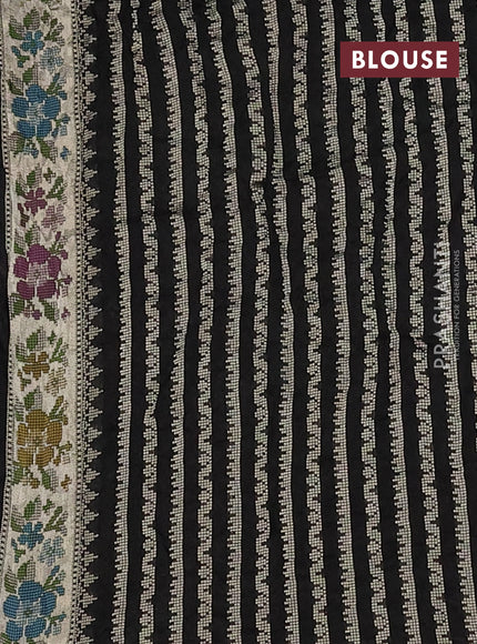 Black Bandhani Silk Saree