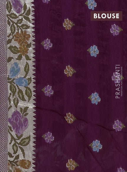 Wine Bandhani Silk Saree