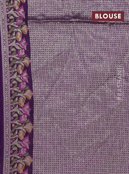 Violet Bandhani Silk Saree