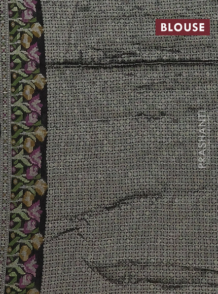 Black Bandhani Silk Saree