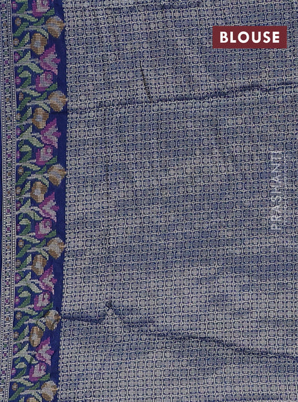 Peacock Blue Bandhani Silk Saree