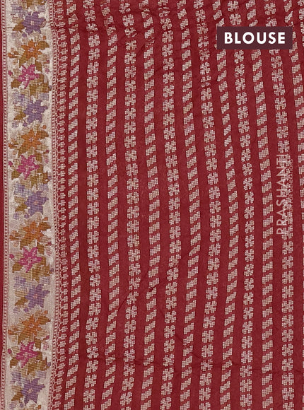 Red Bandhani Silk Saree