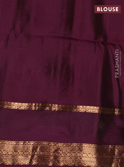 Magenta Pink & Wine Kanchipuram Soft Silk - Checks