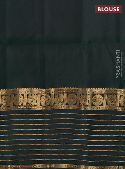 Purple & Green Kanchipuram Soft Silk - Checks